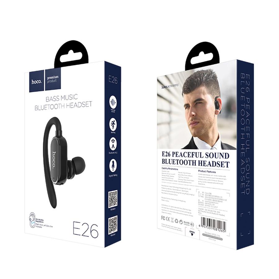Tai nghe móc tai Bluetooth Wireless V4.2 WT Hoco E26 - 50mAh