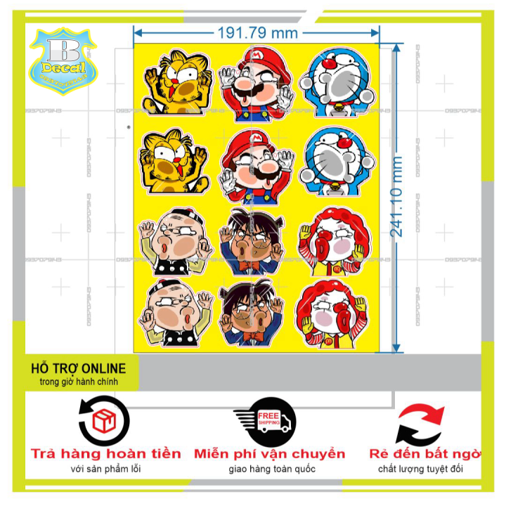 Logo sticker dán xe máy m63