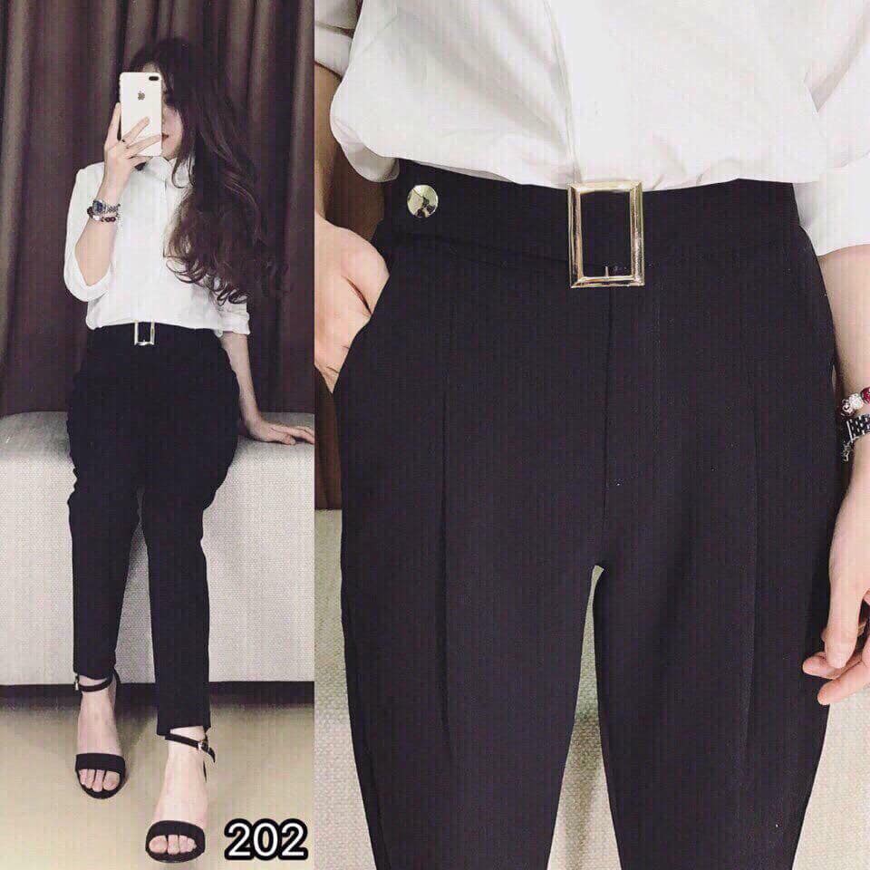 ( ẢNH THẬT + VIDEO) QUẦN BAGGY VẢI CÁT HÀN KÈM ĐAI VUÔNG HÀN QUỐC SIÊU RẺ, LEVERMART