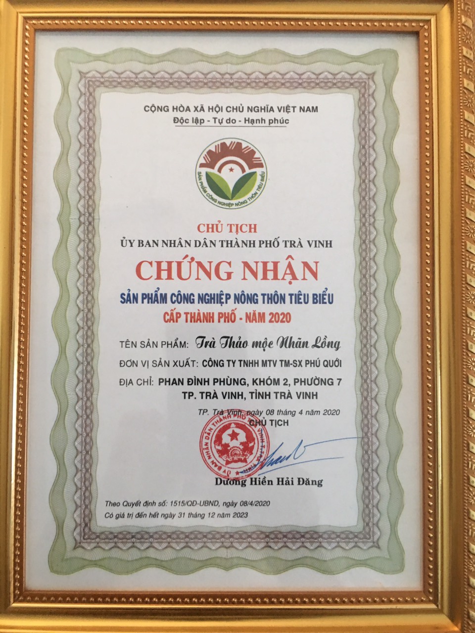 Trà Tía Tô (trà túi lọc) [Hai Lúa - Phú Qưới]hộp 30 gói