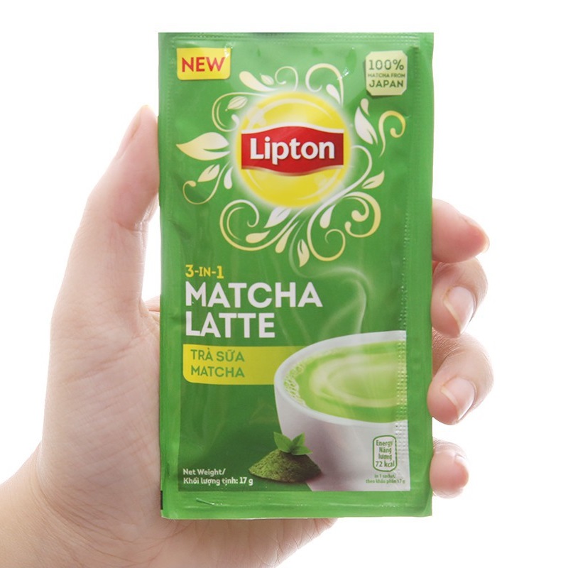 Combo 2 Hộp Trà Sữa Lipton vị Matcha và Ô Long (Hộp 8 gói x 17g)