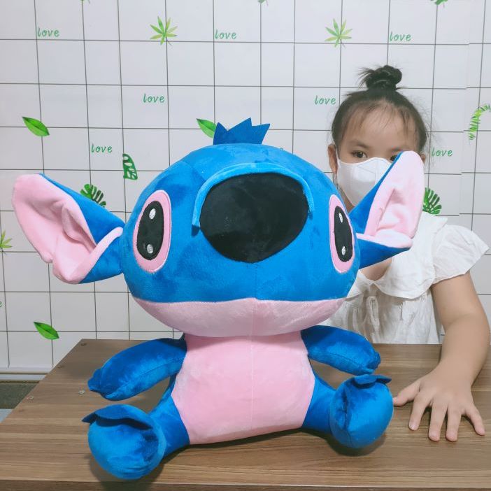 Thú bông stitch gấu bông stitch size lớn vải nhung lông mịn cao cấp cho bé