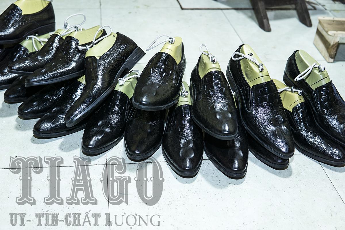 giày tây công sở nam da bò vân cá sấu