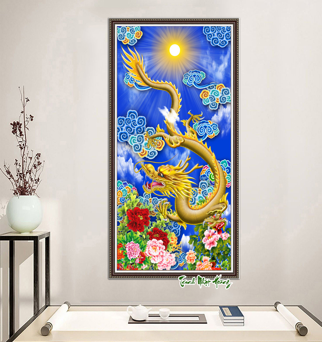 Tranh dán tường Rồng, Hổ, Phượng Hoàng
