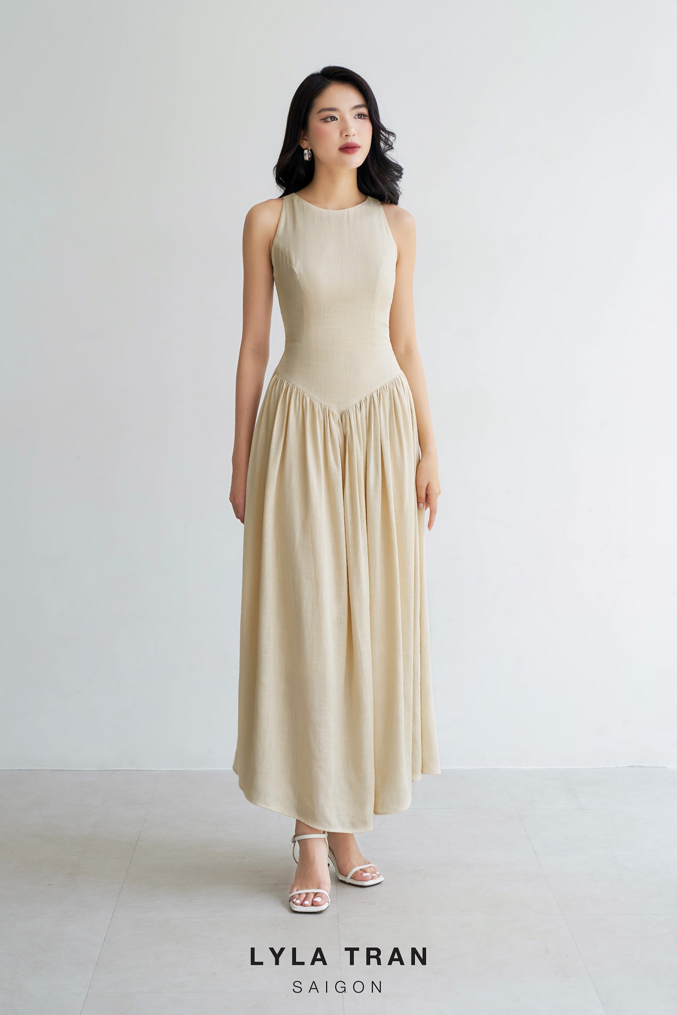 ĐẦM LINEN EO TAM GIÁC TÔN DÁNG (KATIE LINEN)