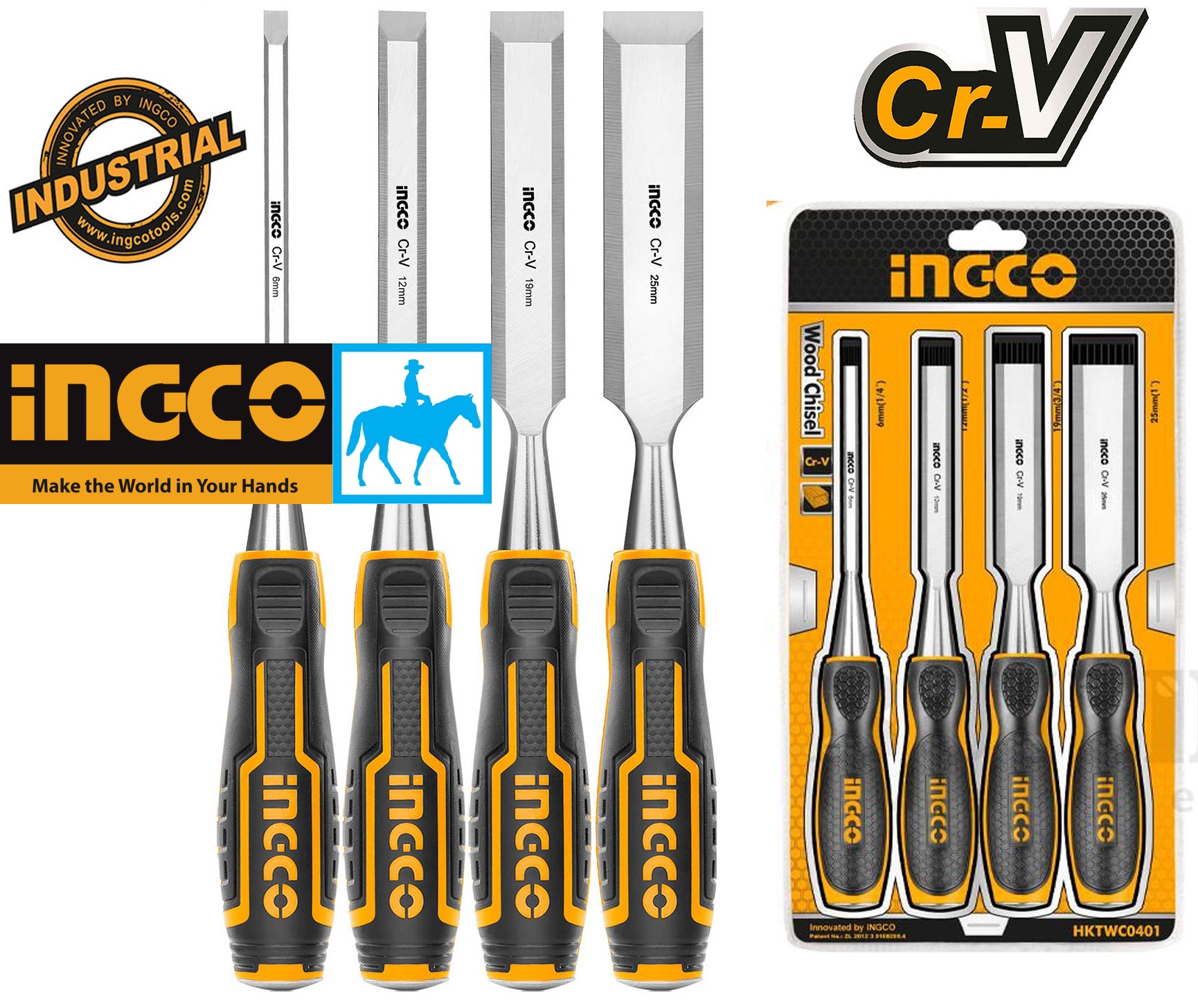 BỘ MŨI ĐỤC GỖ 4 CHI TIẾT TOTAL THT41K0401