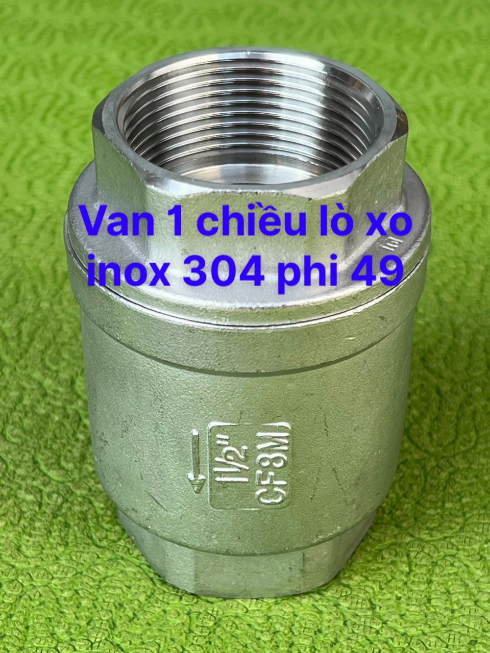 VAN 1 CHIỀU LÒ XO INOX 304 PHI 21; PHI 27; PHI 34; PHI 42; PHI 49; PHI 60