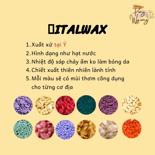 (Giá Sỉ) Hạt sáp tẩy lông nhập khẩu Ý (ponywaxing)