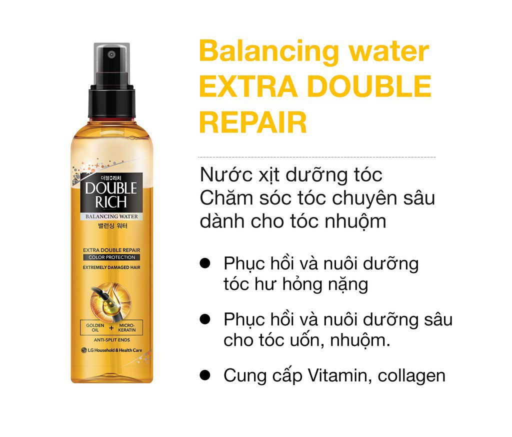 Nước Xịt Dưỡng Tóc Khô Sơ & Hư Tổn Double Rich 250ml