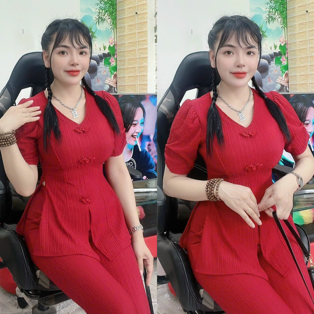 SÉT BỘ THUN XỐP TAY LỠ DỄ THƯƠNG.TX01
