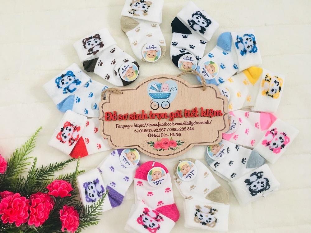Set 2 đôi tất cổ cao cho bé sơ sinh