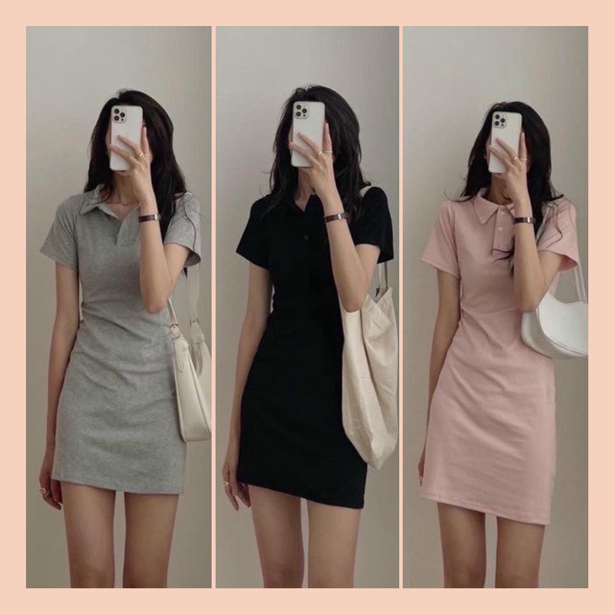 Váy Polo UNDERCOOL Dáng Suông Cổ Sơ Mi Chất Cotton Co Giãn