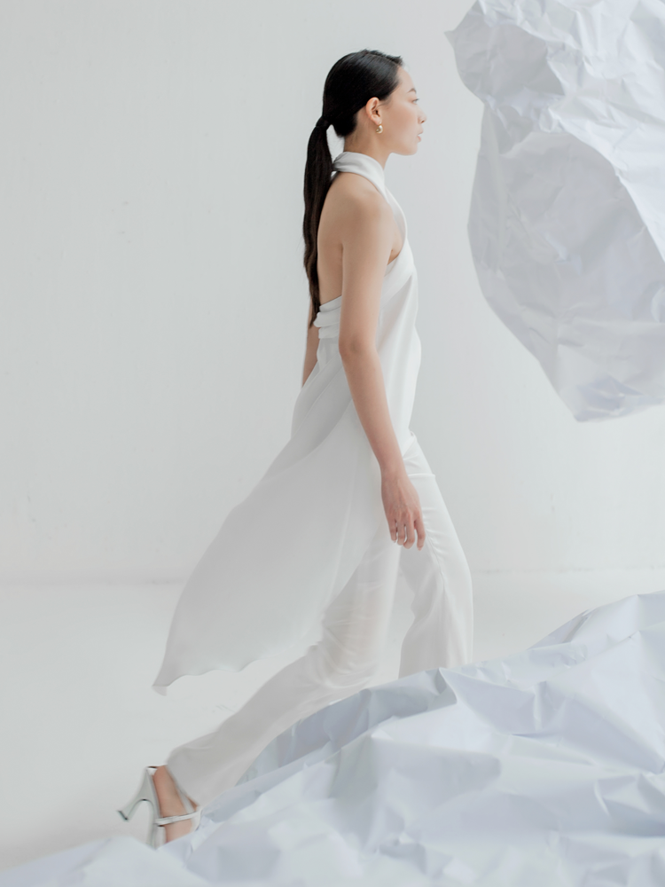 LINH DOAN | Silk Flared pants