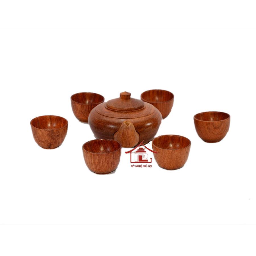 Bộ ấm chén gỗ Hương