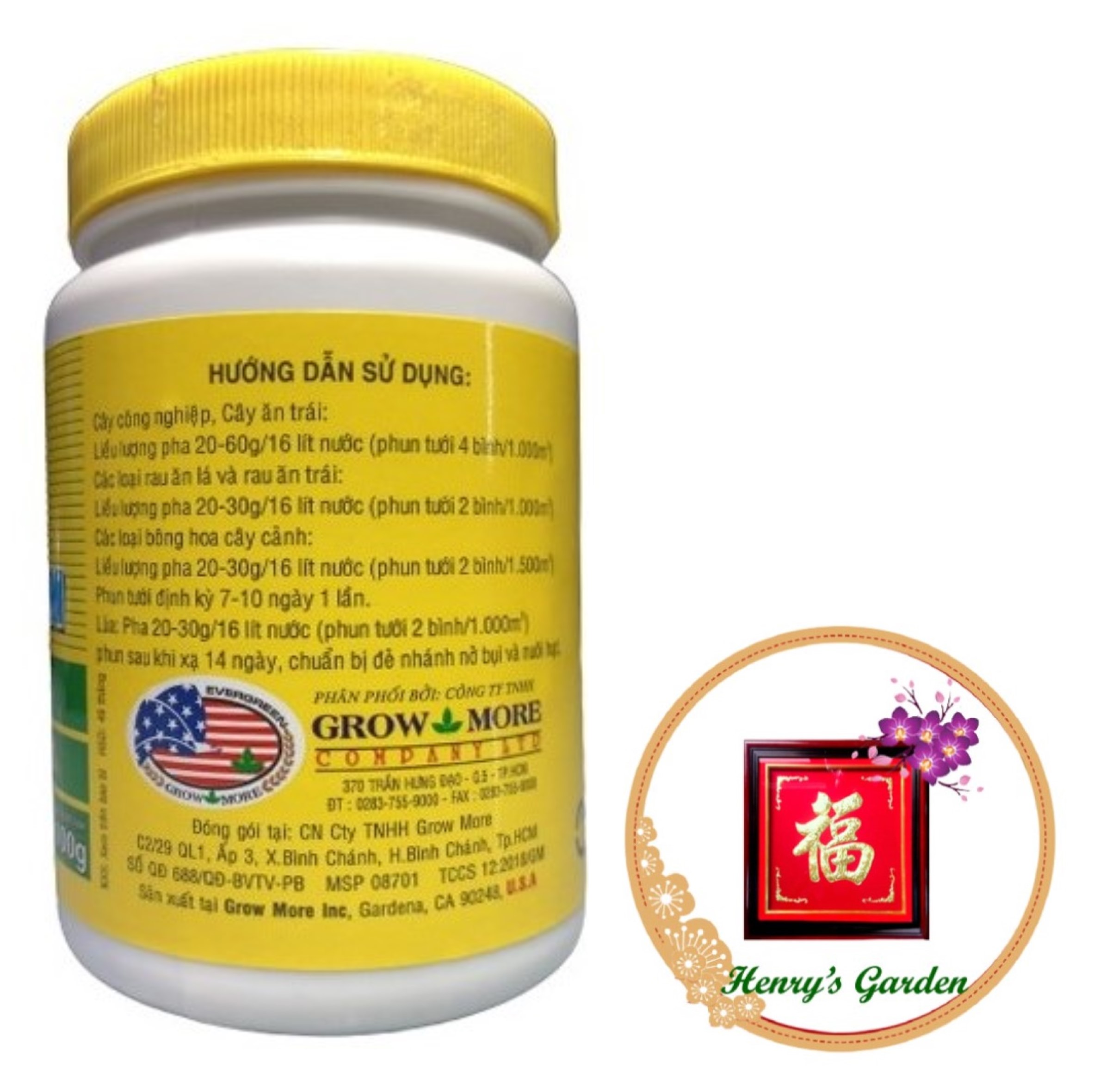 Phân Bón Lá Grow More NPK 6-30-30+TE - #385A# 100g
