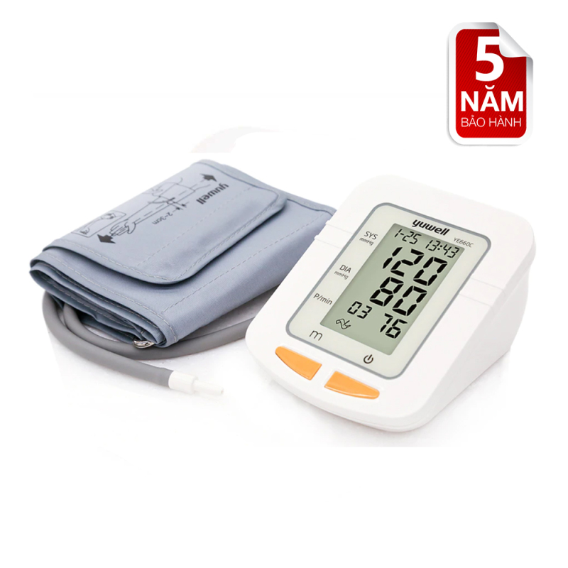 Máy đo huyết áp điện tử bắp tay chính hãng YUWELL 660C cao cấp