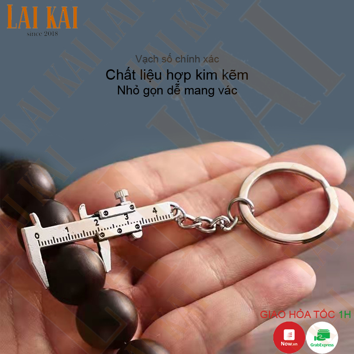 Thước kẹp mini gắn móc khóa