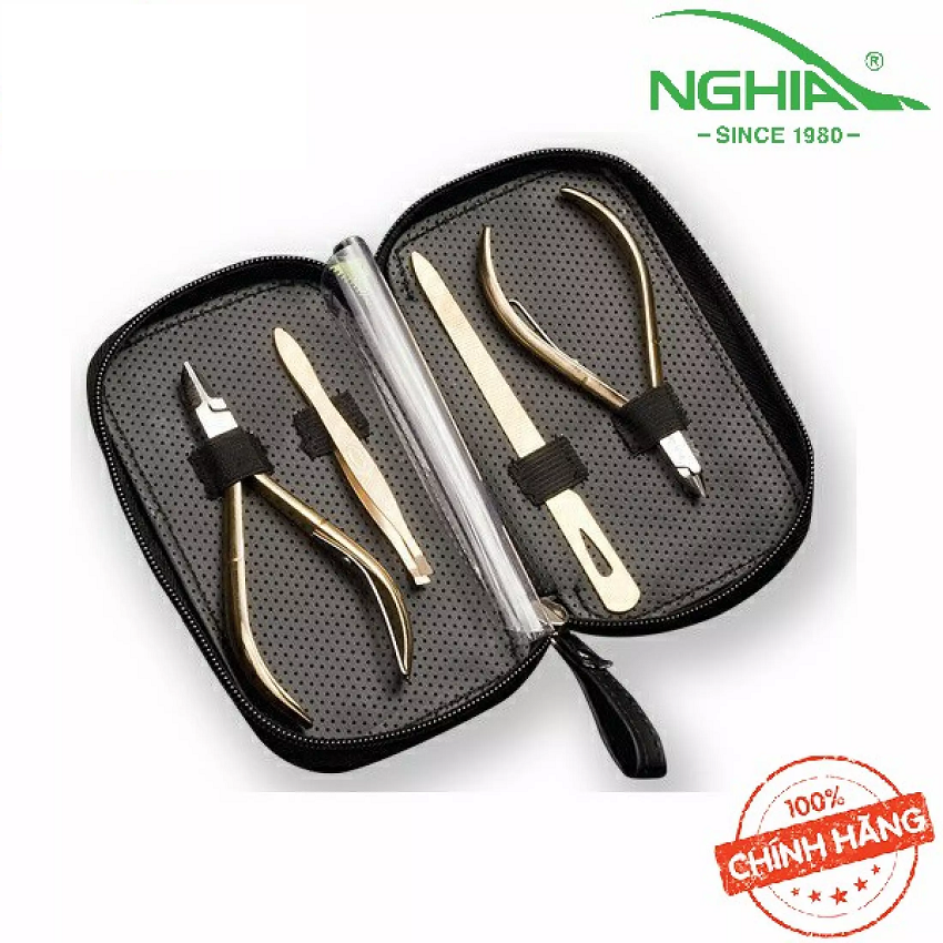 Bộ sản phẩm quà tặng MD-32 Kềm Nghĩa cho cuộc sống luôn có Nghĩa Thép chuyên dụng cao cấp, an toàn cho người dùng Vàng Kềm cắt da, Kềm cắt móng, Dũa, Nhíp