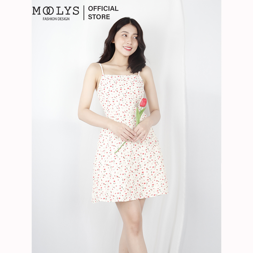Đầm hai dây mini hoa nhí dễ thương Moolys MD013