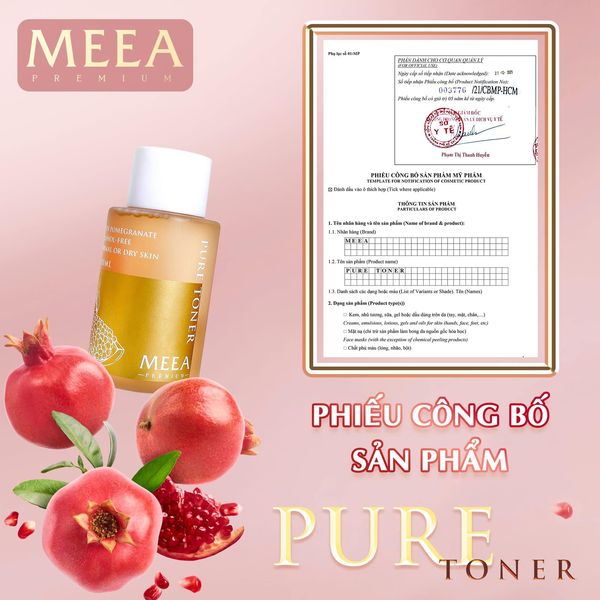 Toner Cấp Ẩm Lựu Đỏ Pure Meea Premium Chính Hãng Chăm Sóc Làm Đẹp Da