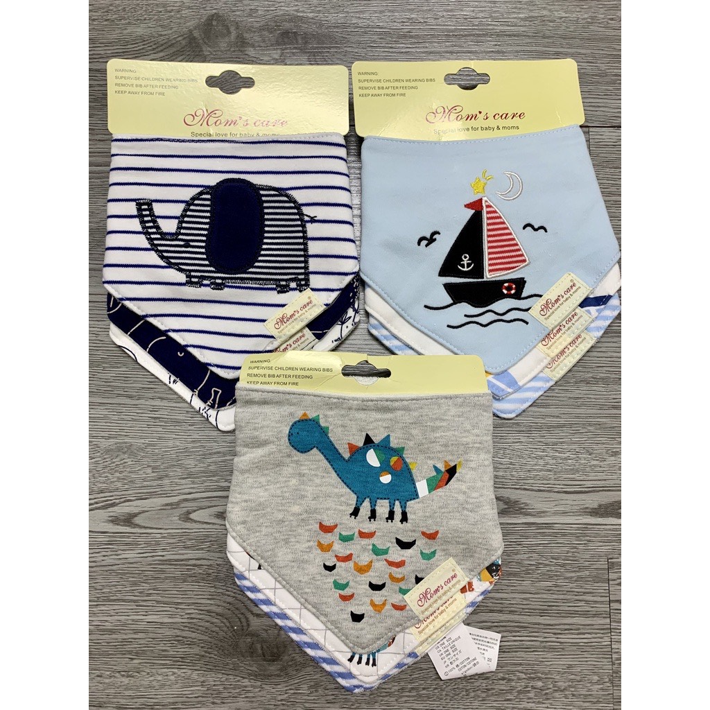 (có bán tách lẻ 1 cái ) Yếm tam giác MomCare Set 3 cái - Babibo