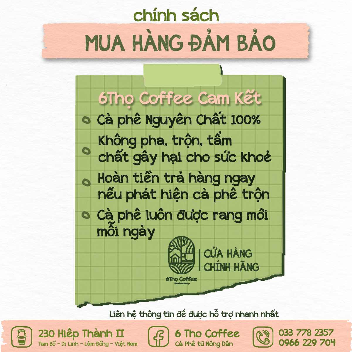 Cà phê Phin Giấy Tiện Lợi Drip Bag Coffee - 6Thọ Coffee