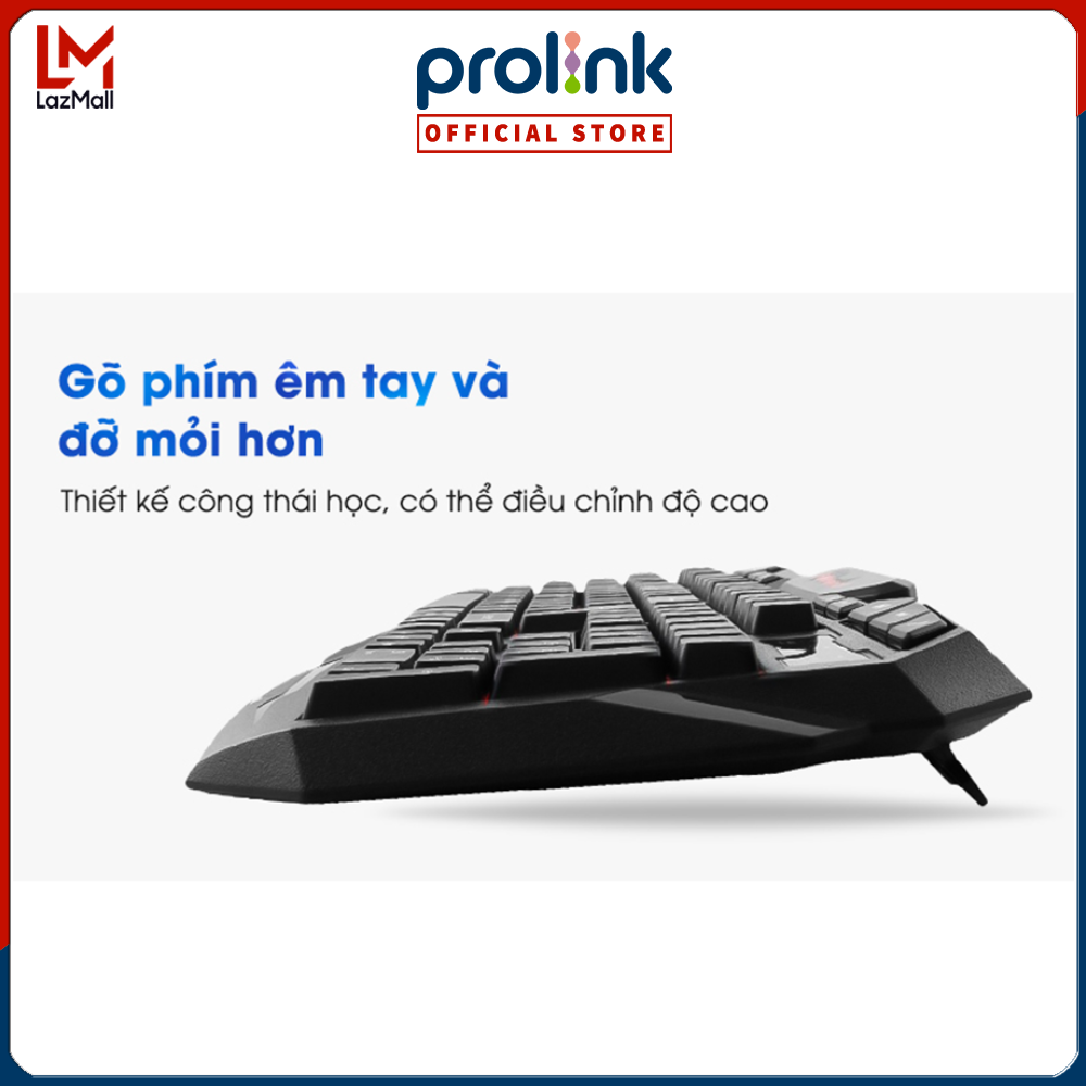 Bàn phím game 3 màu Prolink PKGM9302 - Hàng chính hãng