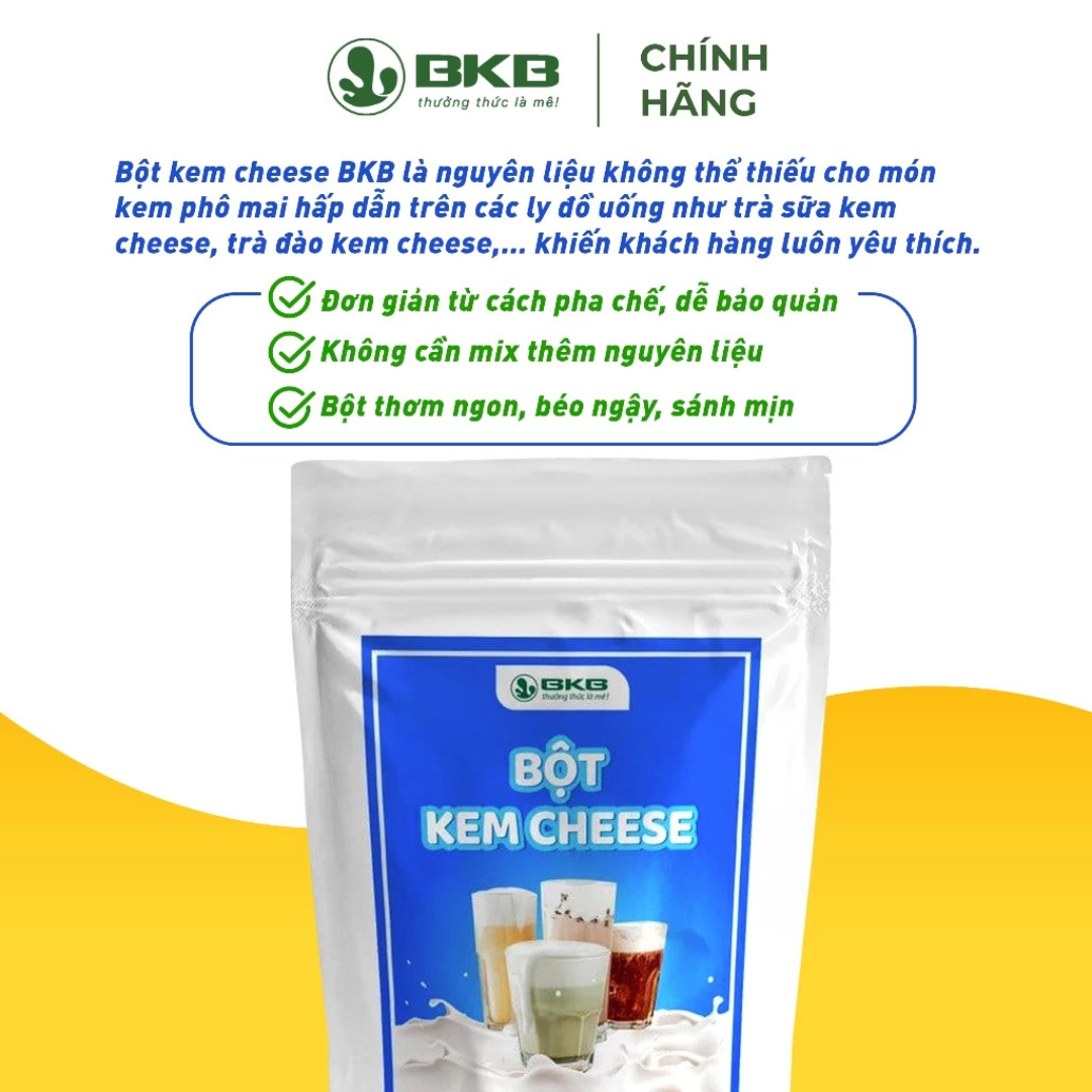 Bột Kem Cheese BKB 500g – Bí Quyết Tạo Milkfoam & Macchiato Hoàn Hảo
