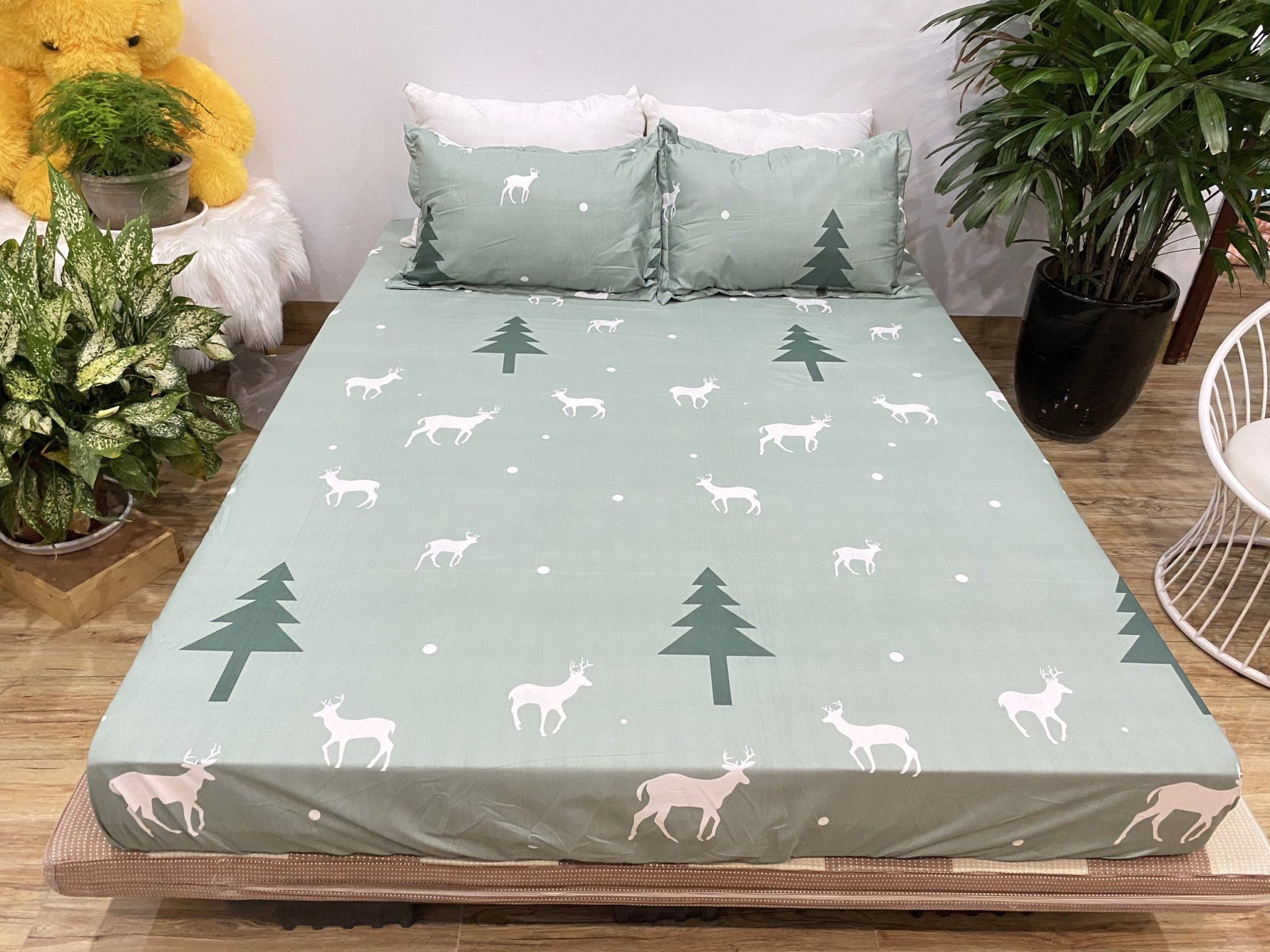Set Ga Gối Mẫu Hươu Thông P43