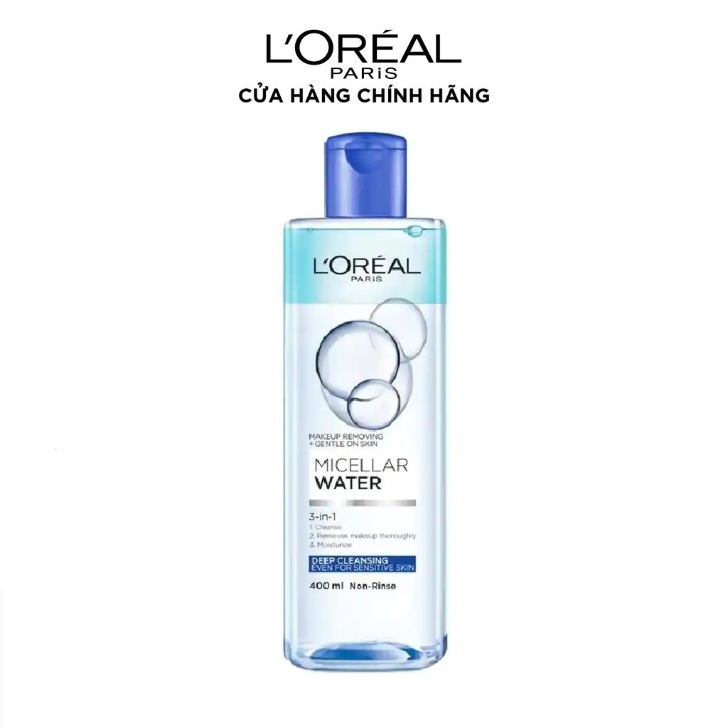 Nước tẩy trang loreal làm sạch sâu trang điểm 400ml