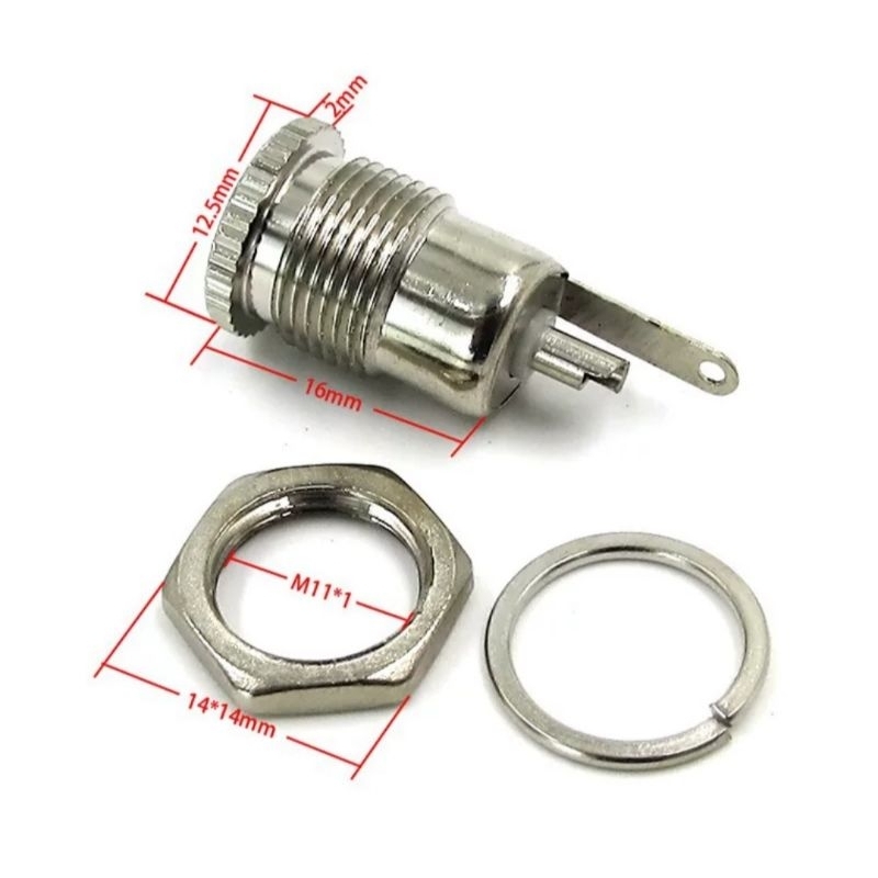 Jack DC 099 Kiểu Vặn Ren Chống Rung 5.5x2.1mm