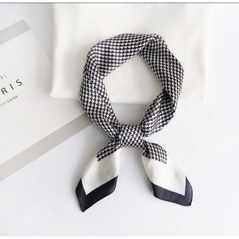 Khăn lụa quàng cổ công sở - khăn lụa vuông 70x70cm cao cấp- khăn lụa làm áo yếm - khăn turban bandana thời trang