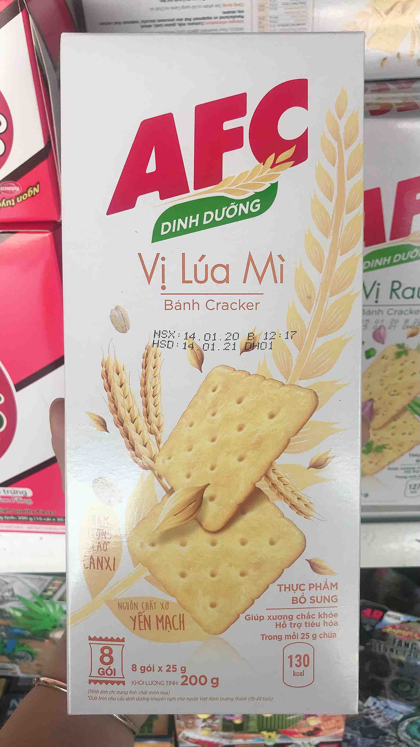 Bánh AFC 200g vị rau và vị lúa mì