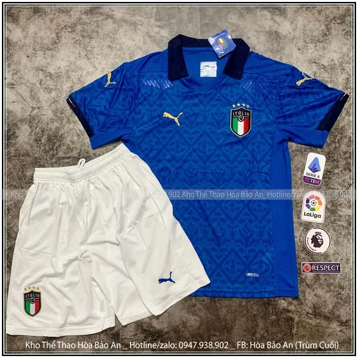 Bộ quần áo bóng đá ĐT Italia/Ý mới về màu xanh dương