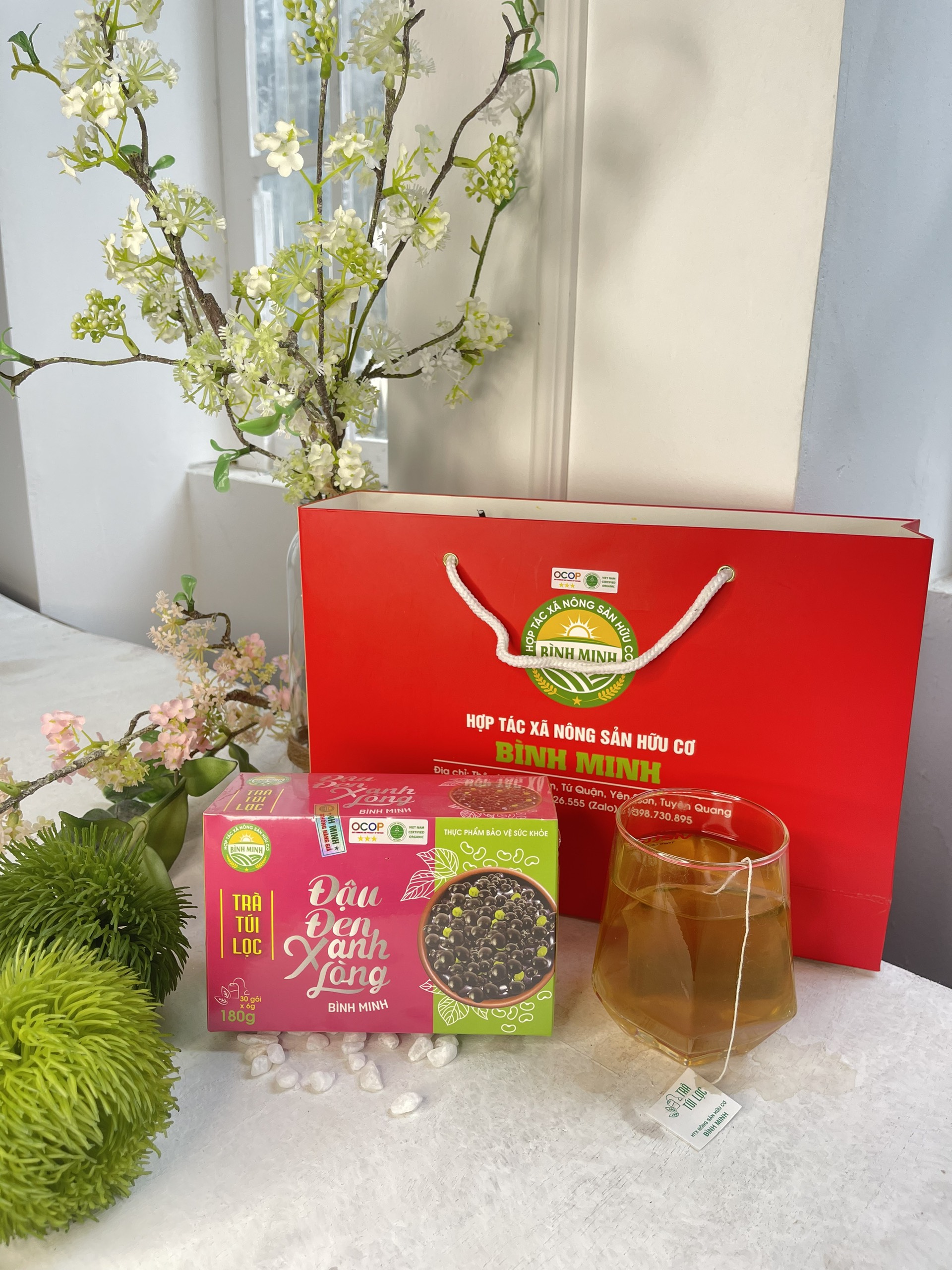 TRÀ ĐẬU ĐEN XANH LÒNG 130g (trà túi lọc)
