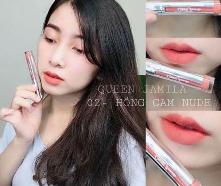 Son Kem Lì Queen - Màu Hồng Cam Nude