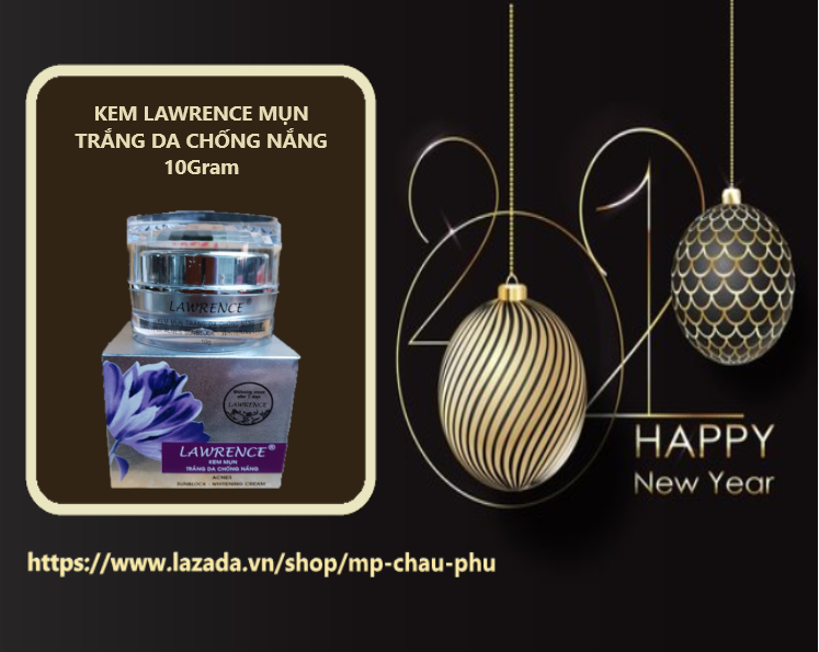 kem lawrence mụn trắng da chống nắng 10g