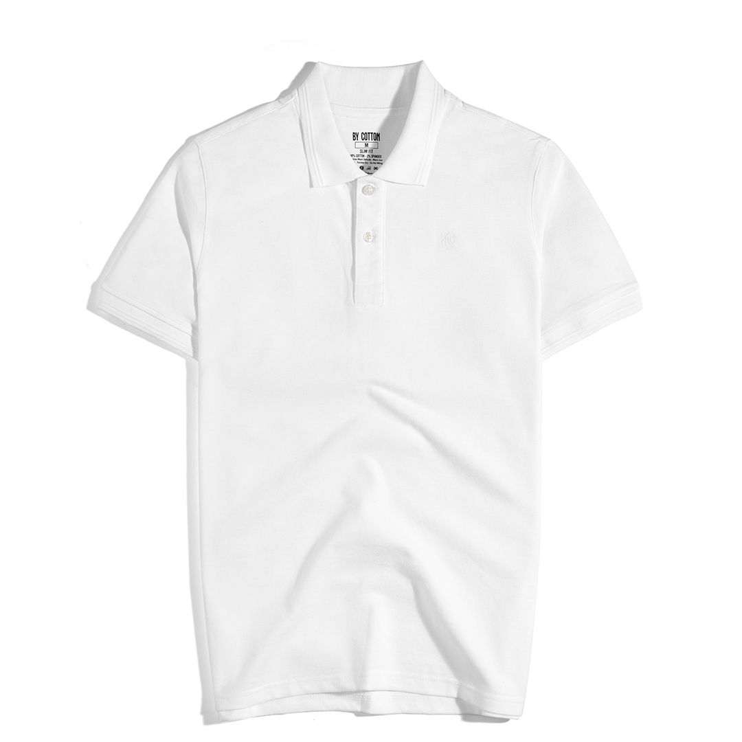 Áo Thun Polo Nam Cao Cấp Basic 2 Màu Đen - Trắng BY COTTON