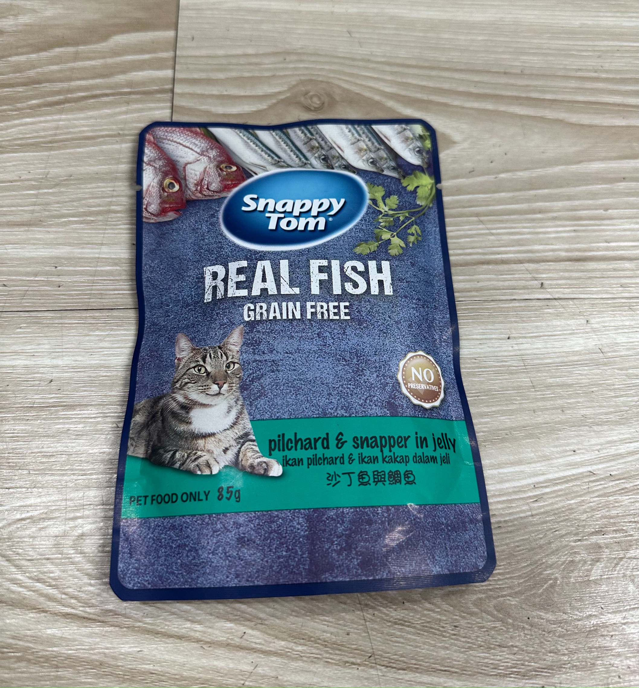 Pate Snappy Tom Grain Free cho mèo gói 85g