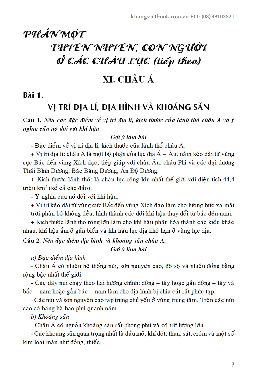 BỒI DƯỠNG HỌC SINH GIỎI ĐỊA LÍ LỚP 8
