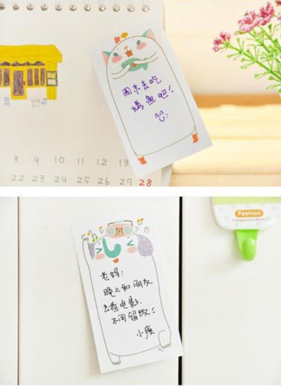 Combo 2 Note ghi chú hình thú cute để bàn