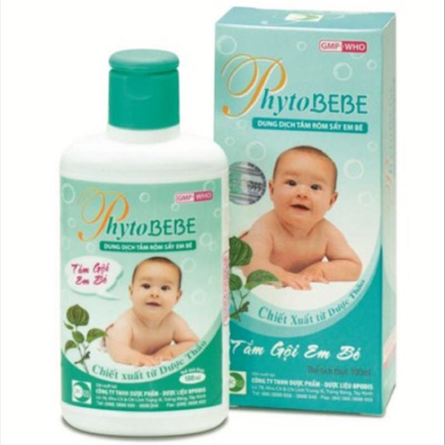 [HCM]Dung dịch tắm rôm sảy em bé Phytobebe 100ml
