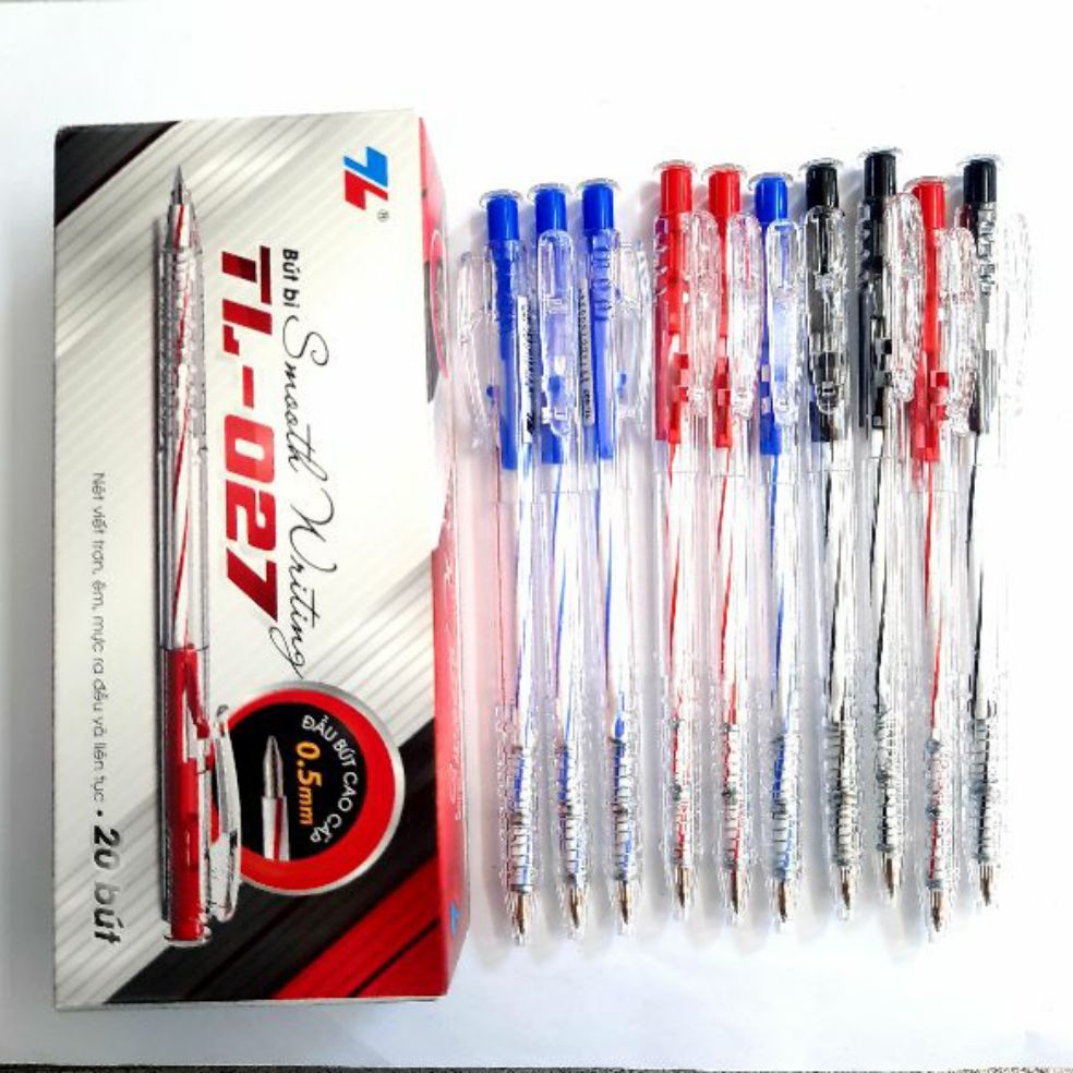 Hộp 20 cái bút bi thiên long 027