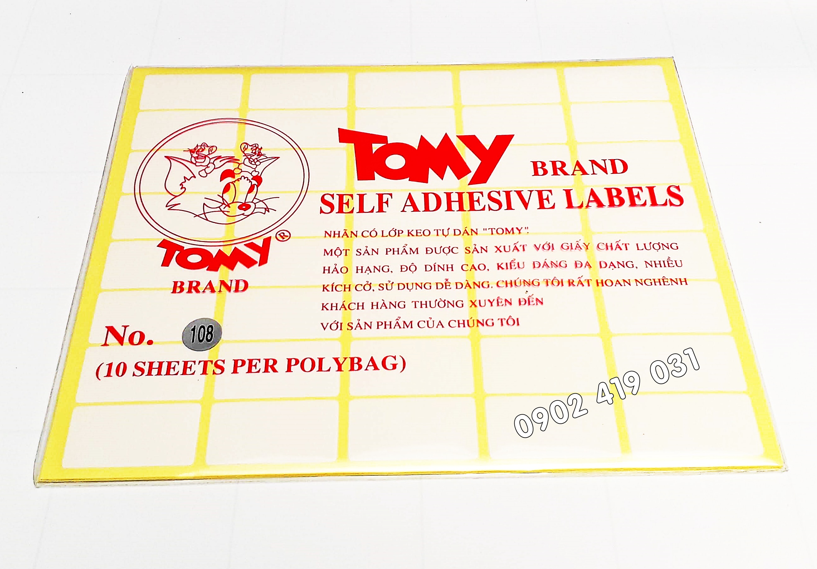 Tem Nhãn Dán Giấy in Decal Tomy ( Khách Chọn size )