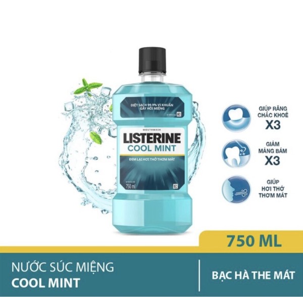 Nước súc miệng Listerine Coolmint 750 ml giá rẻ