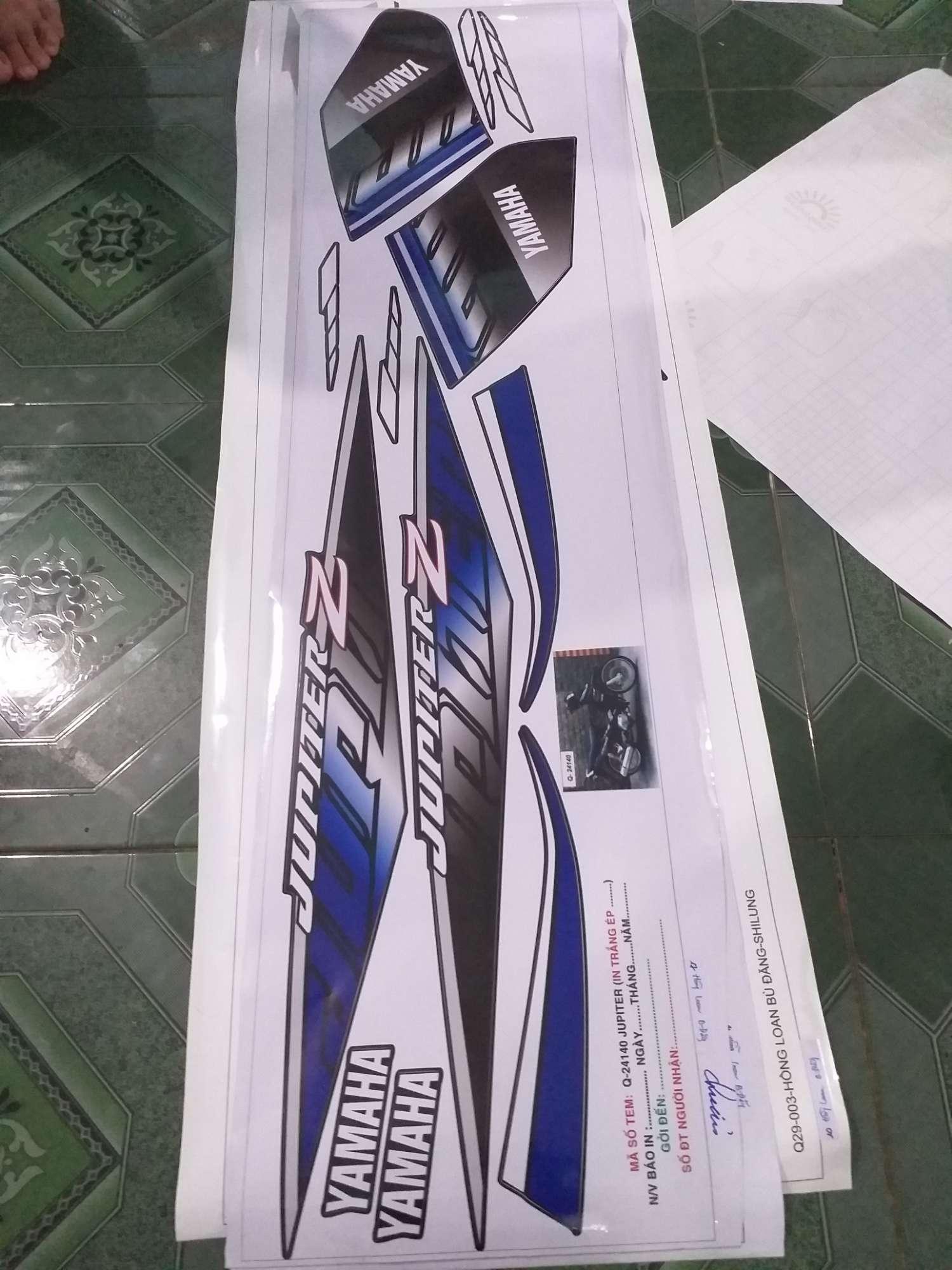 Tem rời dán xe jupiter