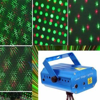 Bộ 10 Đèn Chiếu Laser Cảm Biến Âm Thanh. Đèn Chiếu Sao Trang Trí Noel sân khấu/ vũ trường, quán cafe, nhà hàng