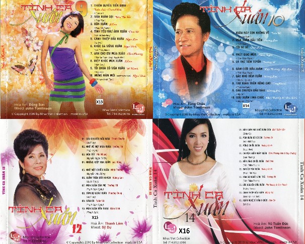 Bộ 4 Đĩa CD Nhạc Xuân - Tết /Combo số 4