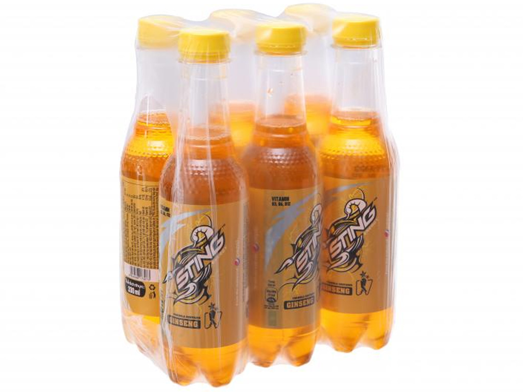 Lốc 6 Chai Nước Tăng Lực Sting Vàng 330ml
