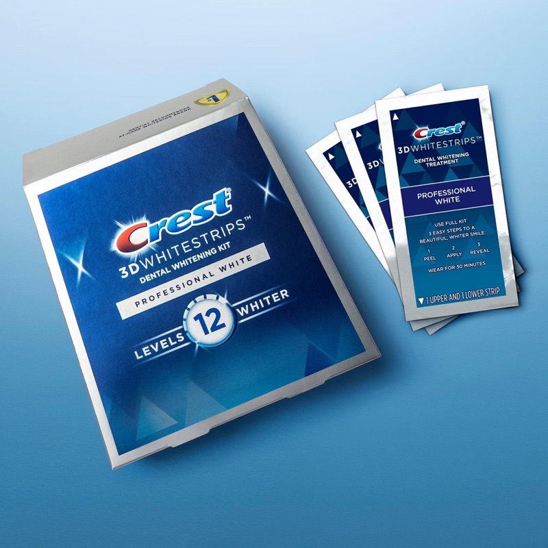 Miếng Dán Trắng Răng Crest 3D Whitestrips Level 12 Whiter